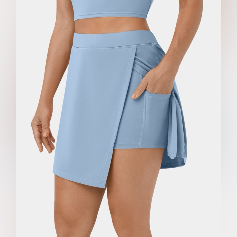 HALARA Light Blue Athletic Skort with Side Pocket